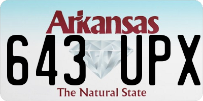 AR license plate 643UPX