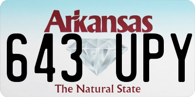 AR license plate 643UPY