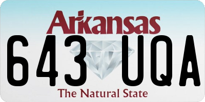 AR license plate 643UQA