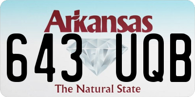 AR license plate 643UQB