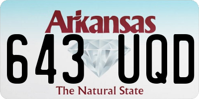 AR license plate 643UQD