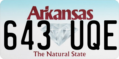AR license plate 643UQE