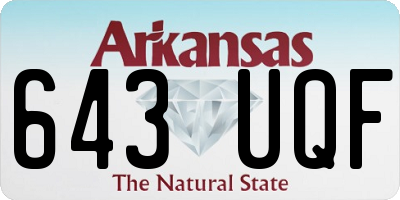 AR license plate 643UQF