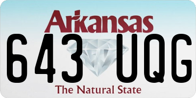 AR license plate 643UQG