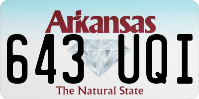 AR license plate 643UQI