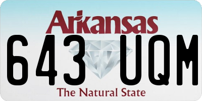 AR license plate 643UQM