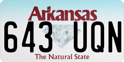 AR license plate 643UQN