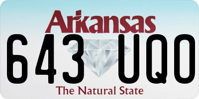AR license plate 643UQO