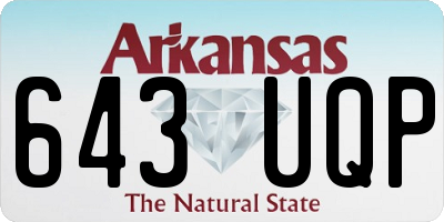 AR license plate 643UQP