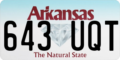 AR license plate 643UQT