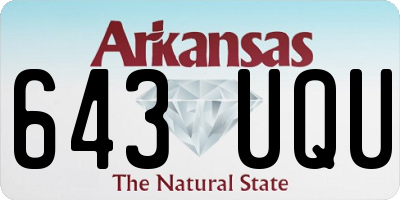 AR license plate 643UQU
