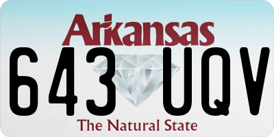 AR license plate 643UQV