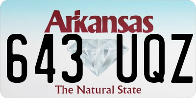 AR license plate 643UQZ