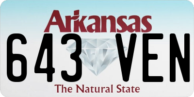 AR license plate 643VEN
