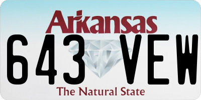 AR license plate 643VEW