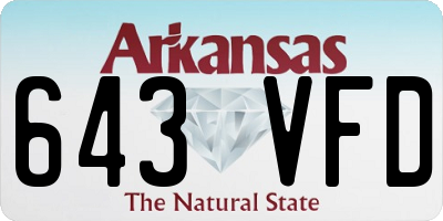 AR license plate 643VFD