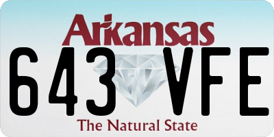 AR license plate 643VFE
