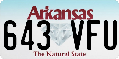 AR license plate 643VFU