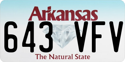 AR license plate 643VFV