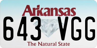 AR license plate 643VGG