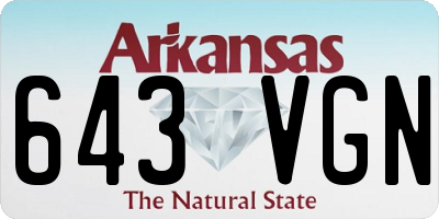AR license plate 643VGN