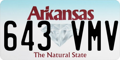 AR license plate 643VMV