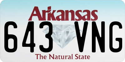 AR license plate 643VNG