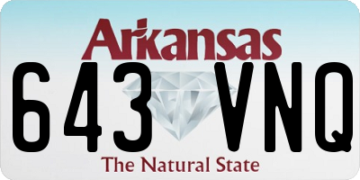 AR license plate 643VNQ