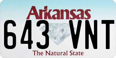 AR license plate 643VNT