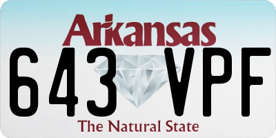 AR license plate 643VPF