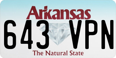 AR license plate 643VPN