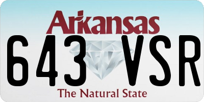 AR license plate 643VSR