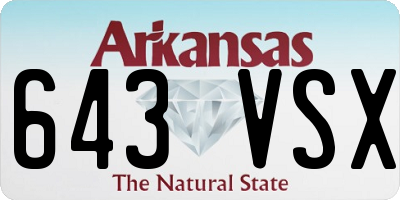 AR license plate 643VSX