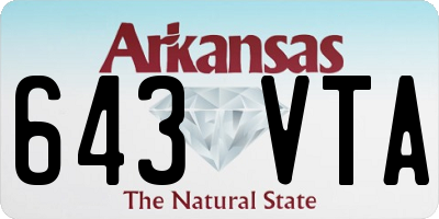 AR license plate 643VTA