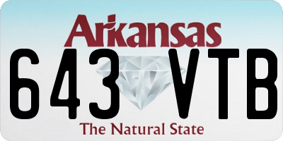 AR license plate 643VTB