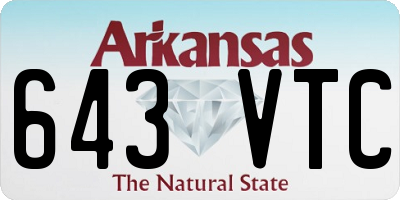 AR license plate 643VTC