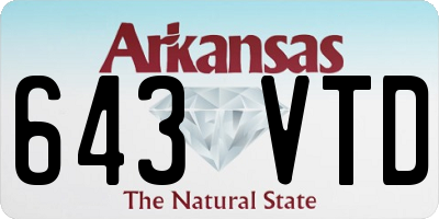 AR license plate 643VTD