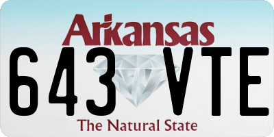 AR license plate 643VTE