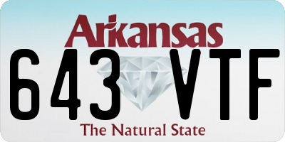 AR license plate 643VTF