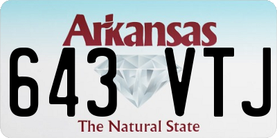 AR license plate 643VTJ
