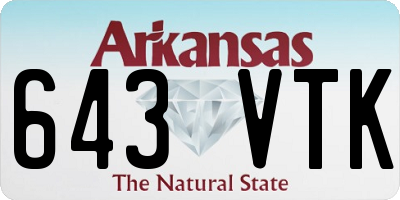 AR license plate 643VTK