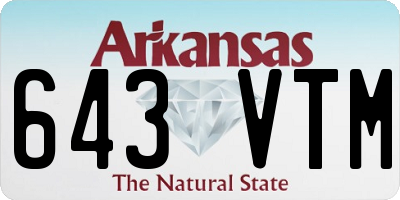 AR license plate 643VTM