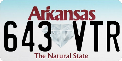 AR license plate 643VTR