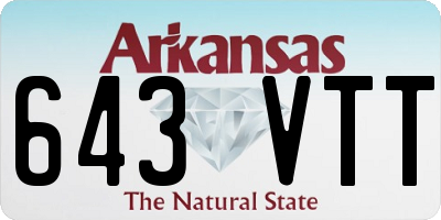 AR license plate 643VTT