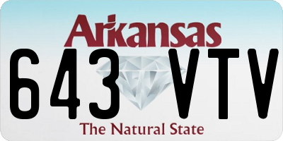 AR license plate 643VTV