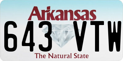 AR license plate 643VTW