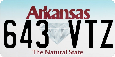 AR license plate 643VTZ