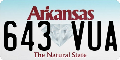 AR license plate 643VUA
