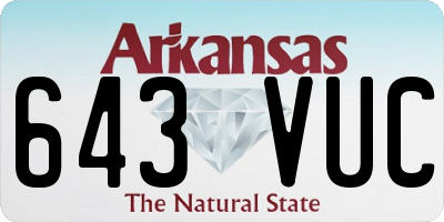 AR license plate 643VUC