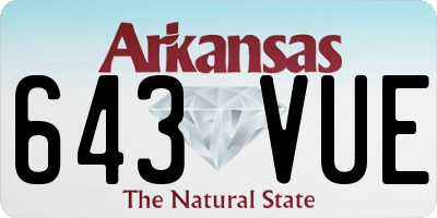 AR license plate 643VUE